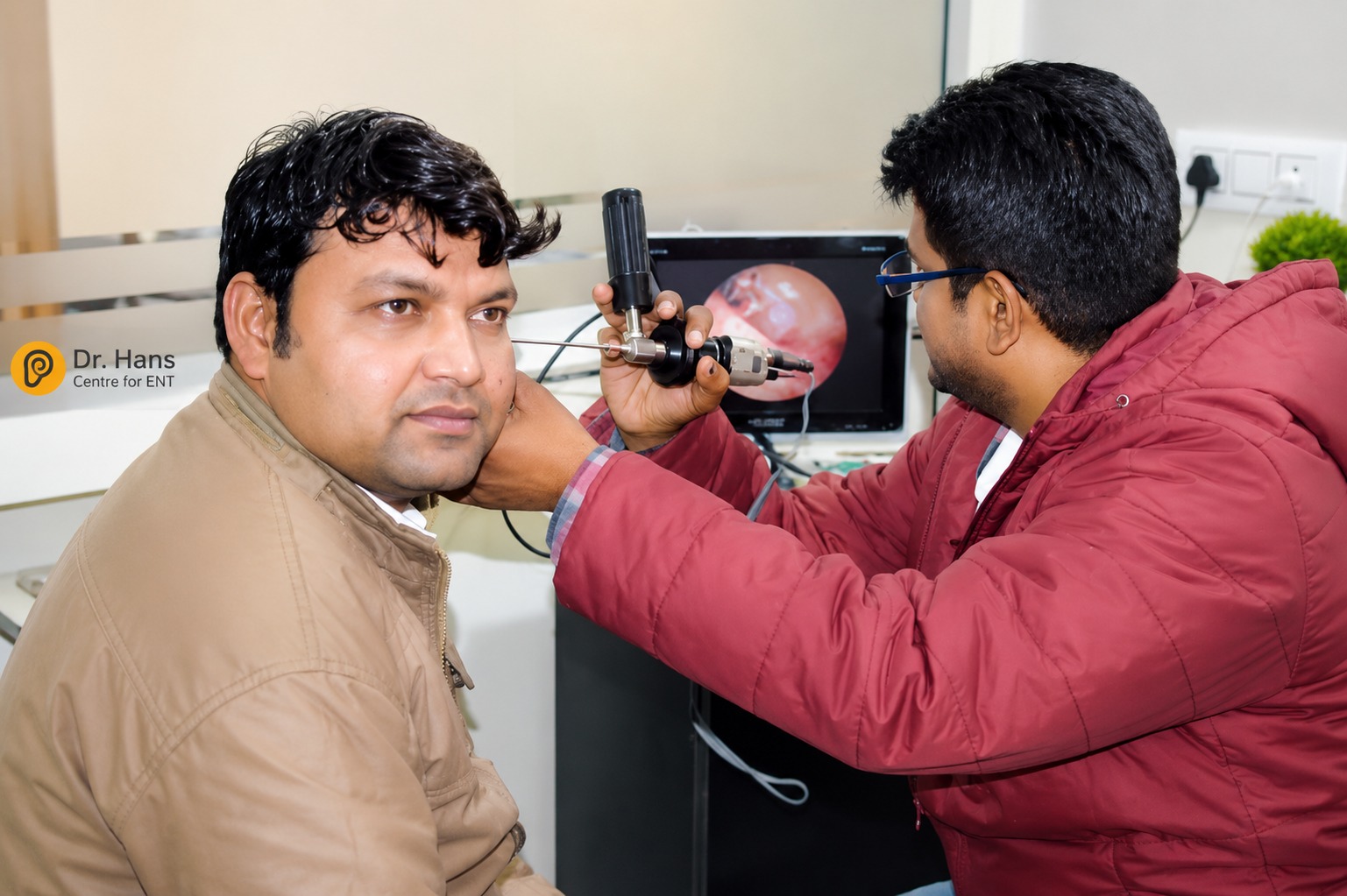 Doctor examining patient